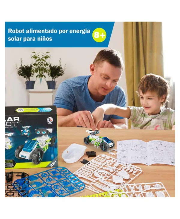 Kit De Robot Solar 13 En 1, Juguete De Regalo, Juego De Experimentos Educativos De Ciencia De La Construccion Cumpleanos Gris